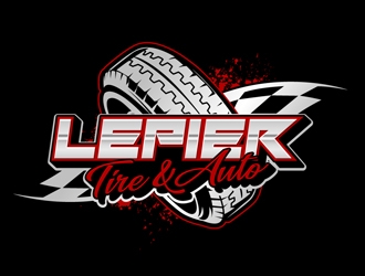 LePier Tire & Auto logo design by DreamLogoDesign
