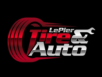 LePier Tire & Auto logo design by DreamLogoDesign