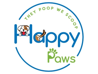 Happy Paws They Poop We Scoop logo design by MonkDesign