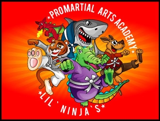 PRO MARTIAL ARTS        LIL` NINJA`S logo design by Suvendu