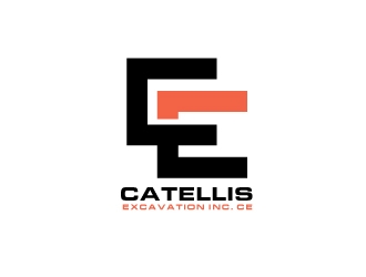 Catellis Excavation Inc. CE logo design by REDCROW