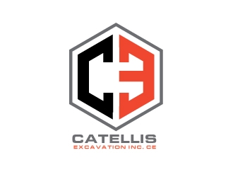 Catellis Excavation Inc. CE logo design by REDCROW