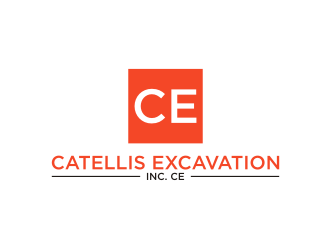 Catellis Excavation Inc. CE logo design by rief