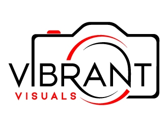 Vibrant Visuals logo design by MonkDesign