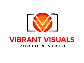 Vibrant Visuals logo design by BeDesign