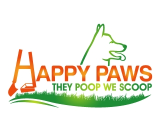 Happy Paws They Poop We Scoop logo design by PMG