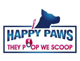 Happy Paws They Poop We Scoop logo design by PMG