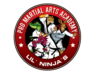 PRO MARTIAL ARTS        LIL` NINJA`S logo design by SiliaD