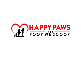 Happy Paws They Poop We Scoop logo design by mckris