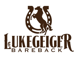 LUKE GEIGER BAREBACK logo design by ElonStark