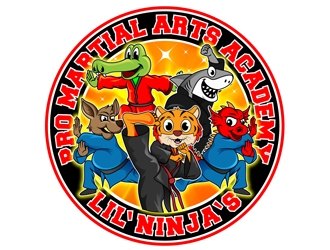 PRO MARTIAL ARTS        LIL` NINJA`S logo design by DreamLogoDesign