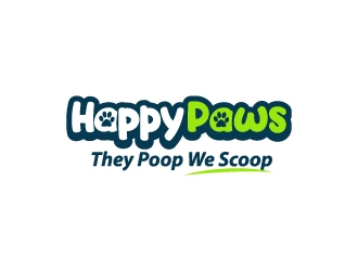 Happy Paws They Poop We Scoop logo design by jaize