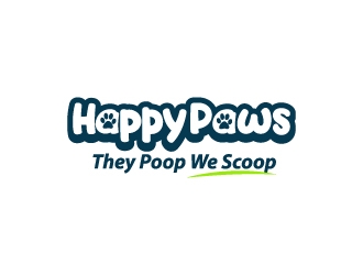 Happy Paws They Poop We Scoop logo design by jaize