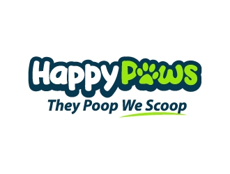 Happy Paws They Poop We Scoop logo design by jaize