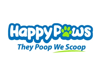 Happy Paws They Poop We Scoop logo design by jaize