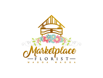 Marketplace Florist, Wagga Wagga logo design by pencilhand