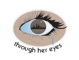 Through Her Eyes logo design by not2shabby