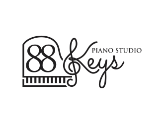 88 Keys Piano Studio logo design by rokenrol