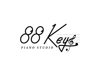 88 Keys Piano Studio logo design by zakdesign700