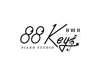 88 Keys Piano Studio logo design by zakdesign700
