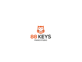 88 Keys Piano Studio Logo Design