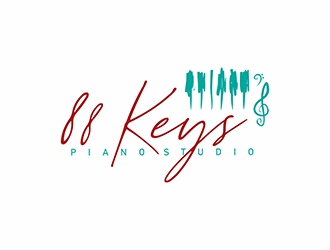 88 Keys Piano Studio logo design by Project48