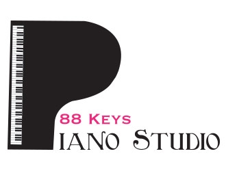 88 Keys Piano Studio logo design by not2shabby