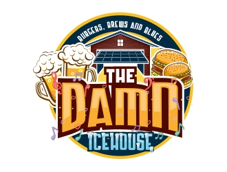The damn icehouse  logo design by MarkindDesign