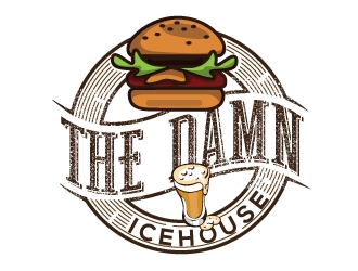 The damn icehouse  logo design by Upoops