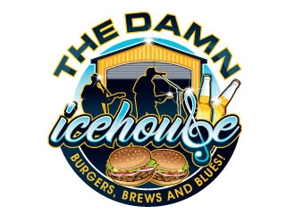 The damn icehouse  logo design by invento