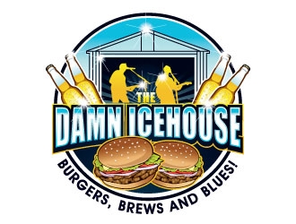 The damn icehouse  logo design by invento
