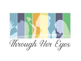 Through Her Eyes logo design by Roma
