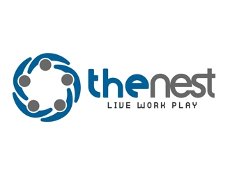 The Nest | Live Work Play logo design by Compac