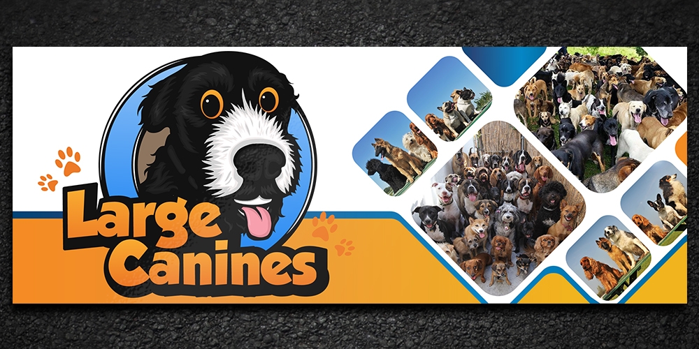 Large Canines logo design by Gelotine