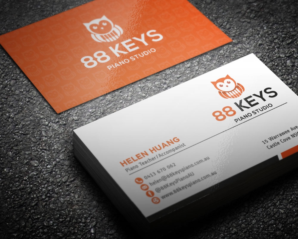 88 Keys Piano Studio logo design by Boomstudioz