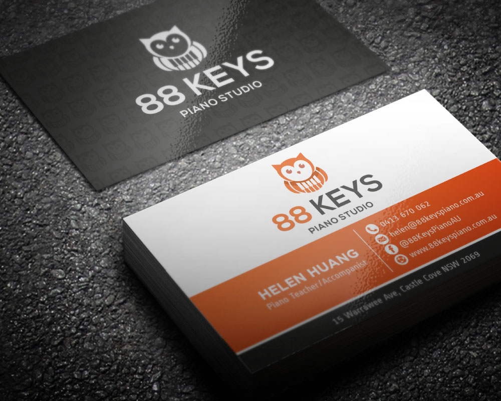 88 Keys Piano Studio logo design by Boomstudioz