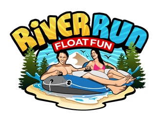 River Run Float Fun logo design by DreamLogoDesign