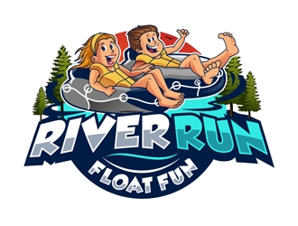 River Run Float Fun logo design by DreamLogoDesign