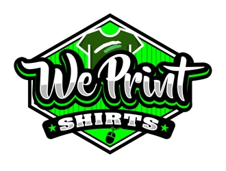 We Print Shirts logo design by DreamLogoDesign