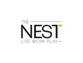 The Nest | Live Work Play logo design by thegoldensmaug