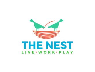 The Nest | Live Work Play logo design by SmartTaste