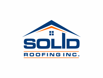 Solid Roofing Inc. logo design by santrie