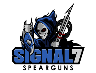 Signal 7 spearguns logo design by fries