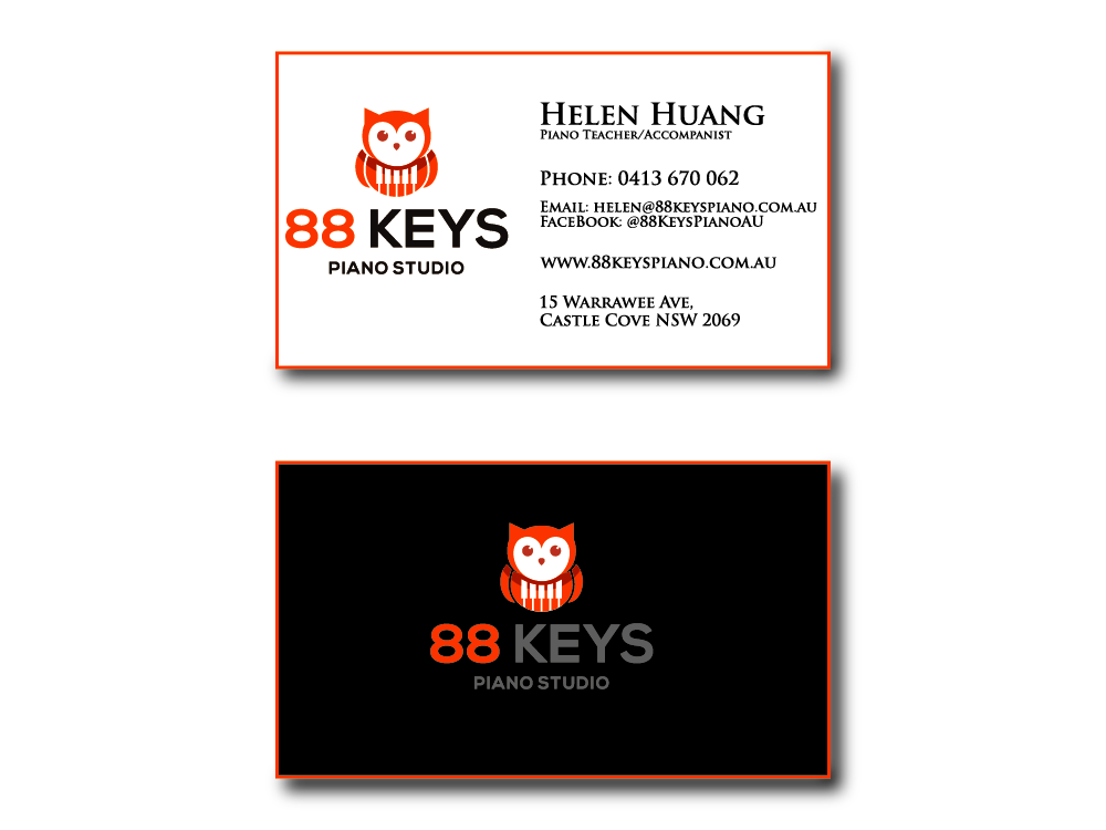 88 Keys Piano Studio logo design by bulatITA