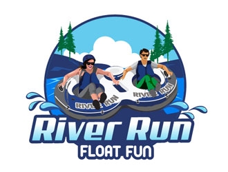 River Run Float Fun logo design by LogoInvent