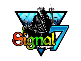 Signal 7 spearguns logo design by DreamLogoDesign