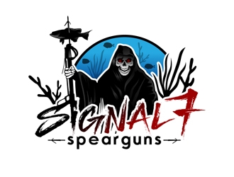 Signal 7 spearguns logo design by DreamLogoDesign