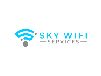 Sky Wifi Services logo design by checx