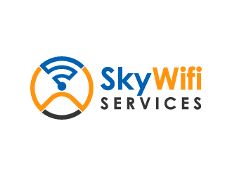 Sky Wifi Services logo design by BrightARTS