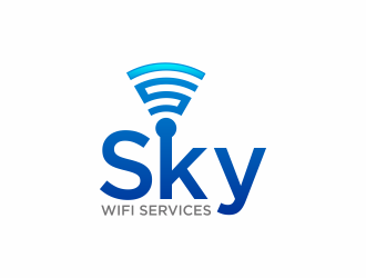Sky Wifi Services logo design by hidro